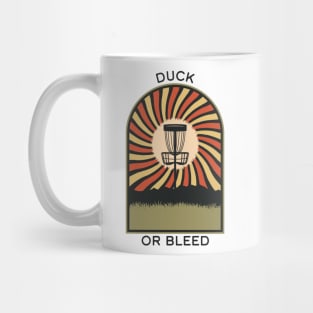 Duck Or Bleed | Disc Golf Vintage Retro Arch Mountains Mug